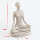 Maxbell Yoga Statue Figurine Resin Resin Abstract Figurine for Cabinet Studio Office