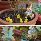 Maxbell Fairy Statue Gift Miniature Figurine for Courtyard Terrarium Micro Landscape