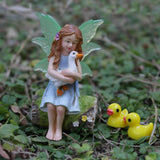 Maxbell Fairy Statue Gift Miniature Figurine for Courtyard Terrarium Micro Landscape