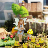 Maxbell Fairy Statue Gift Miniature Figurine for Courtyard Terrarium Micro Landscape