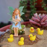 Maxbell Fairy Statue Gift Miniature Figurine for Courtyard Terrarium Micro Landscape