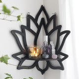 Maxbell Corner Shelf Display Lotus Flower Corner Shelf for Bedroom Gift Women Office