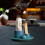 Maxbell 4 in 1 Incense Burner Candles Holder Desk Meditation Sage Palo Santo Holder