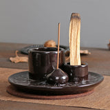 Maxbell 4 in 1 Incense Burner Candles Holder Desk Meditation Sage Palo Santo Holder