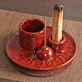 Maxbell 4 in 1 Incense Burner Candles Holder Desk Meditation Sage Palo Santo Holder