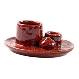 Maxbell 4 in 1 Incense Burner Candles Holder Desk Meditation Sage Palo Santo Holder