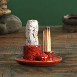 Maxbell 4 in 1 Incense Burner Candles Holder Desk Meditation Sage Palo Santo Holder