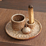 Maxbell 4 in 1 Incense Burner Candles Holder Desk Meditation Sage Palo Santo Holder