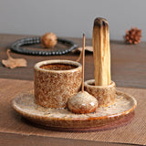 Maxbell 4 in 1 Incense Burner Candles Holder Desk Meditation Sage Palo Santo Holder