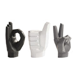 Maxbell Hand Statue Abstract Art Finger Sculpture Decor for Shelf TV Cabinet Bedroom Style A