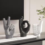 Maxbell Hand Statue Abstract Art Finger Sculpture Decor for Shelf TV Cabinet Bedroom Style A