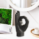 Maxbell Hand Statue Abstract Art Finger Sculpture Decor for Shelf TV Cabinet Bedroom Style A