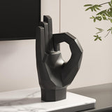 Maxbell Hand Statue Abstract Art Finger Sculpture Decor for Shelf TV Cabinet Bedroom Style A
