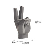 Maxbell Hand Statue Abstract Art Finger Sculpture Decor for Shelf TV Cabinet Bedroom Style C