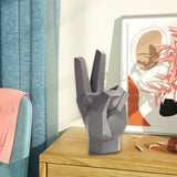 Maxbell Hand Statue Abstract Art Finger Sculpture Decor for Shelf TV Cabinet Bedroom Style C