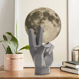 Maxbell Hand Statue Abstract Art Finger Sculpture Decor for Shelf TV Cabinet Bedroom Style C