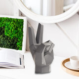 Maxbell Hand Statue Abstract Art Finger Sculpture Decor for Shelf TV Cabinet Bedroom Style C