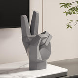 Maxbell Hand Statue Abstract Art Finger Sculpture Decor for Shelf TV Cabinet Bedroom Style C