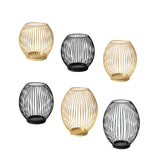 Maxbell Metal Cage Candlestick Hollow Out Candelabra Home Party Pillar Candle Holder 15cmx15cm Golden