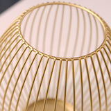 Maxbell Metal Cage Candlestick Hollow Out Candelabra Home Party Pillar Candle Holder 15cmx15cm Golden