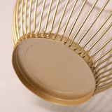 Maxbell Metal Cage Candlestick Hollow Out Candelabra Home Party Pillar Candle Holder 15cmx15cm Golden