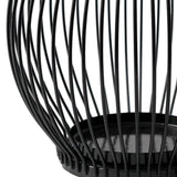 Maxbell Metal Cage Candlestick Hollow Out Candelabra Home Party Pillar Candle Holder 15cmx15cm Black