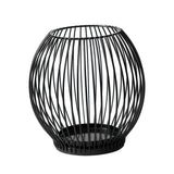 Maxbell Metal Cage Candlestick Hollow Out Candelabra Home Party Pillar Candle Holder 15cmx15cm Black