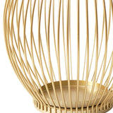 Maxbell Metal Cage Candlestick Hollow Out Candelabra Home Party Pillar Candle Holder 16cmx18cm Golden