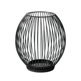 Maxbell Metal Cage Candlestick Hollow Out Candelabra Home Party Pillar Candle Holder 16cmx18cm Black