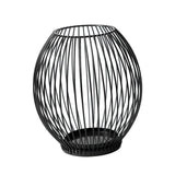 Maxbell Metal Cage Candlestick Hollow Out Candelabra Home Party Pillar Candle Holder 16cmx18cm Black