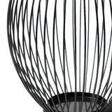 Maxbell Metal Cage Candlestick Hollow Out Candelabra Home Party Pillar Candle Holder 18cmx23cm Black