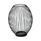 Maxbell Metal Cage Candlestick Hollow Out Candelabra Home Party Pillar Candle Holder 18cmx23cm Black
