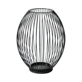 Maxbell Metal Cage Candlestick Hollow Out Candelabra Home Party Pillar Candle Holder 18cmx23cm Black