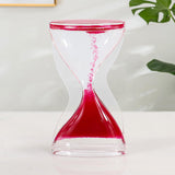 Maxbell Liquid Hourglass Timer Acrylic Hourglass Liquid Bubbler for Kids Boys Adults Red