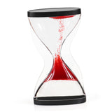 Maxbell Liquid Hourglass Timer Acrylic Hourglass Liquid Bubbler for Kids Boys Adults Red