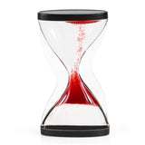 Maxbell Liquid Hourglass Timer Acrylic Hourglass Liquid Bubbler for Kids Boys Adults Red