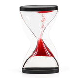 Maxbell Liquid Hourglass Timer Acrylic Hourglass Liquid Bubbler for Kids Boys Adults Red