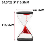Maxbell Liquid Hourglass Timer Acrylic Hourglass Liquid Bubbler for Kids Boys Adults Red