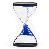 Maxbell Liquid Hourglass Timer Acrylic Hourglass Liquid Bubbler for Kids Boys Adults Blue