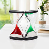 Maxbell Liquid Hourglass Timer Acrylic Hourglass Liquid Bubbler for Kids Boys Adults Green