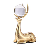 Maxbell Elk Statue Reindeer Sculpture Animal Figure Fireplace Artworks Deer Figurine