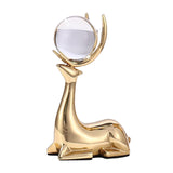 Maxbell Elk Statue Reindeer Sculpture Animal Figure Fireplace Artworks Deer Figurine