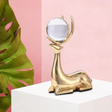 Maxbell Elk Statue Reindeer Sculpture Animal Figure Fireplace Artworks Deer Figurine