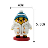 Maxbell Mini Desk Statue Doll Sculpture Tabletop Centerpiece Home Miniature Figurine White Coat