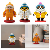 Maxbell Mini Desk Statue Doll Sculpture Tabletop Centerpiece Home Miniature Figurine White Coat