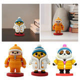 Maxbell Mini Desk Statue Doll Sculpture Tabletop Centerpiece Home Miniature Figurine White Coat