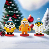 Maxbell Mini Desk Statue Doll Sculpture Tabletop Centerpiece Home Miniature Figurine White Coat