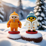 Maxbell Mini Desk Statue Doll Sculpture Tabletop Centerpiece Home Miniature Figurine White Coat