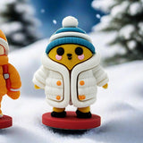 Maxbell Mini Desk Statue Doll Sculpture Tabletop Centerpiece Home Miniature Figurine White Coat