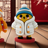 Maxbell Mini Desk Statue Doll Sculpture Tabletop Centerpiece Home Miniature Figurine White Coat